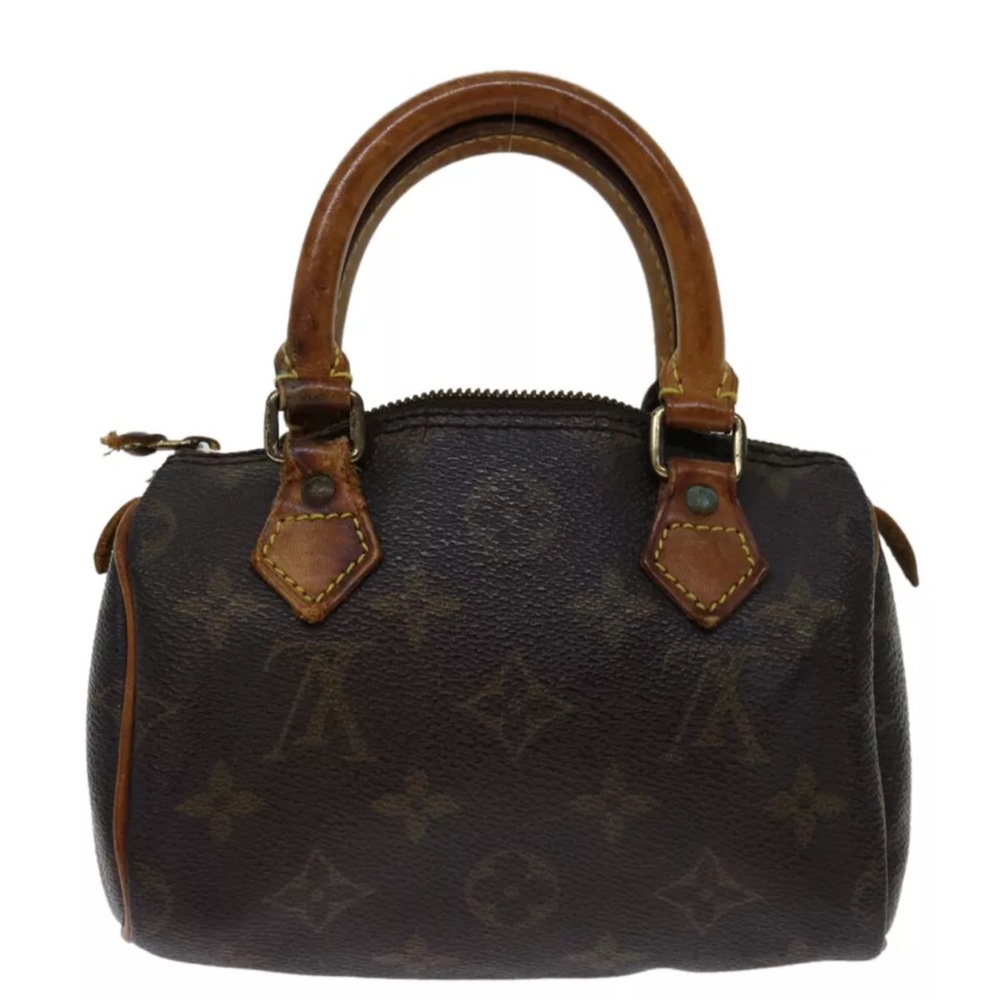 Firm*** LOUIS VUITTON Monogram Mini Speedy Hand Bag M41534 LV Auth 68979.
